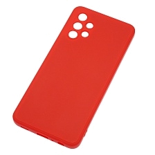 Чехол накладка для SAMSUNG Galaxy A32 4G (SM-A325F), силикон, бархат, цвет красный