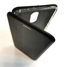 Чехол книжка для XIAOMI Redmi 5, экокожа, визитница, цвет черный