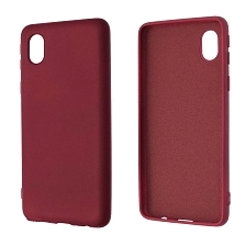 Чехол накладка NANO для SAMSUNG Galaxy A01 Core (SM-A013), силикон, бархат, цвет бордовый | РЕТРО 7