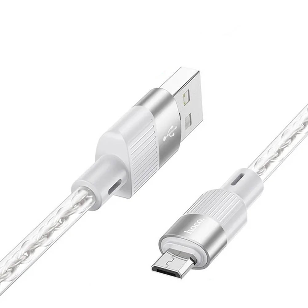 Кабель HOCO X99 Micro USB, 2.4A, длина 1 метр, цвет серый Кабель HOCO X99 Micro USB, 2.4A, длина 1 метр, цвет серый