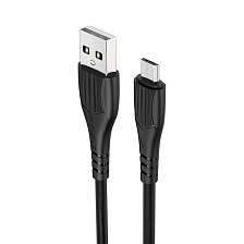 Кабель BOROFONE BX37 Wieldy Micro USB, 2.4A, длина 1 метр, силикон, цвет черный