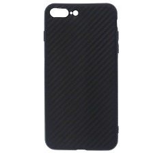 Чехол накладка для APPLE iPhone 7 Plus, iPhone 8 Plus, силикон, карбон, цвет черный