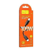 Кабель HOCO X96 USB Type C на USB Type C, 5A, 100W, длина 1 метр, цвет черный