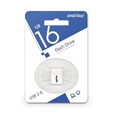 Флешка USB 2.0 16GB SMARTBUY Lara, цвет белый