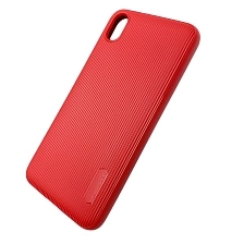 Чехол накладка Cherry для XIAOMI Redmi 7A, силикон, полоски, цвет темно красный.