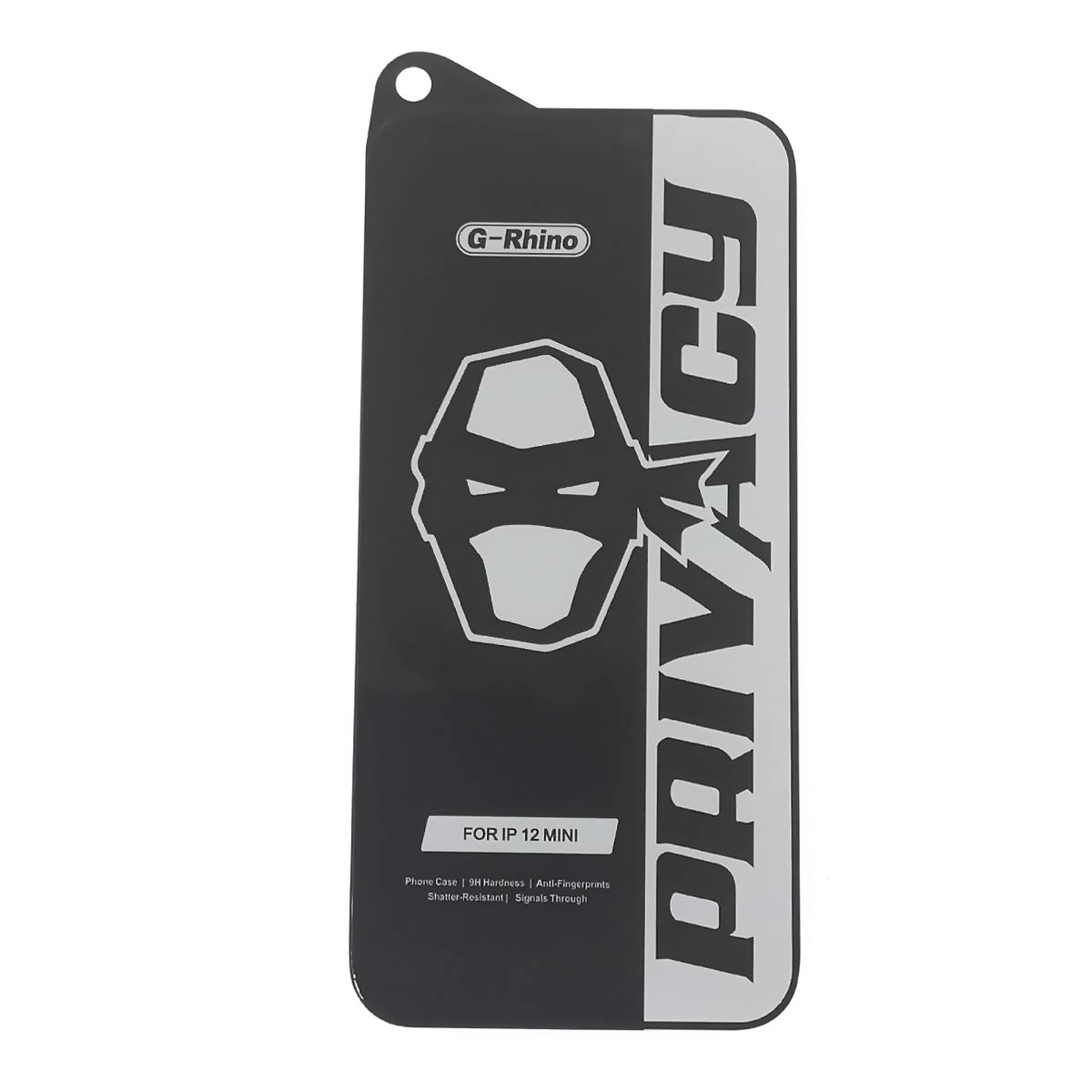 Защитное стекло Антишпион G-Rhino для APPLE iPhone 12 mini (5.4"), цвет окантовки черный