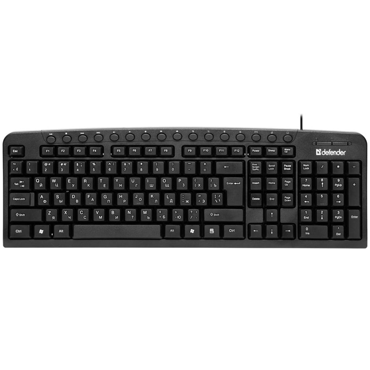 Клавиатура проводная DEFENDER Focus HB-470, USB, цвет черный
