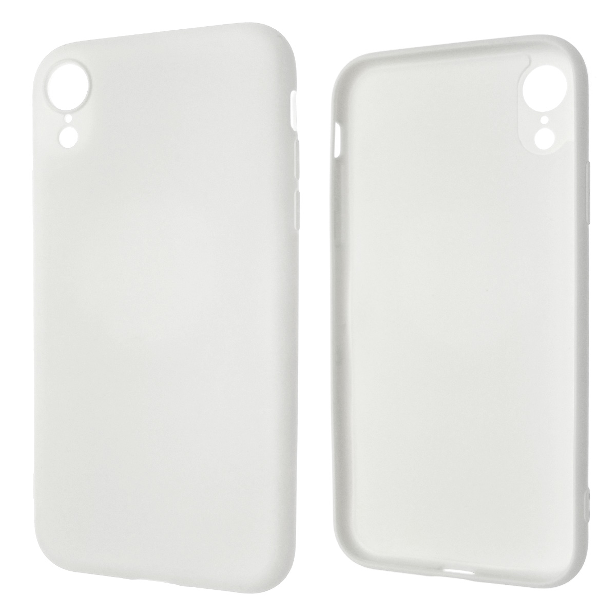 Чехол накладка NANO для APPLE iPhone XR, силикон, бархат, цвет белый