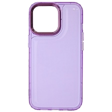 Чехол накладка AIR BAG для APPLE iPhone 13 Pro (6.1"), силикон, цвет прозрачно сиреневый