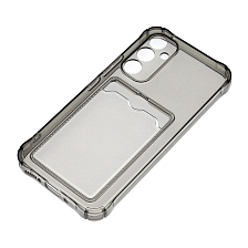 Чехол накладка CARD CASE для SAMSUNG Galaxy A54 5G, силикон, защита камеры, отдел для карт, цвет прозрачно черный
