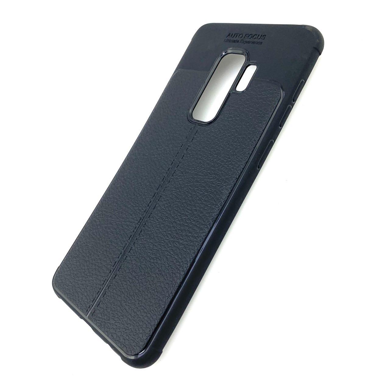 Чехол накладка AUTO FOCUS для SAMSUNG Galaxy S9 Plus (SM-G965), силикон, матовый, цвет черный.