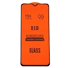 Защитное стекло 21D для OPPO A12, цвет окантовки черный
