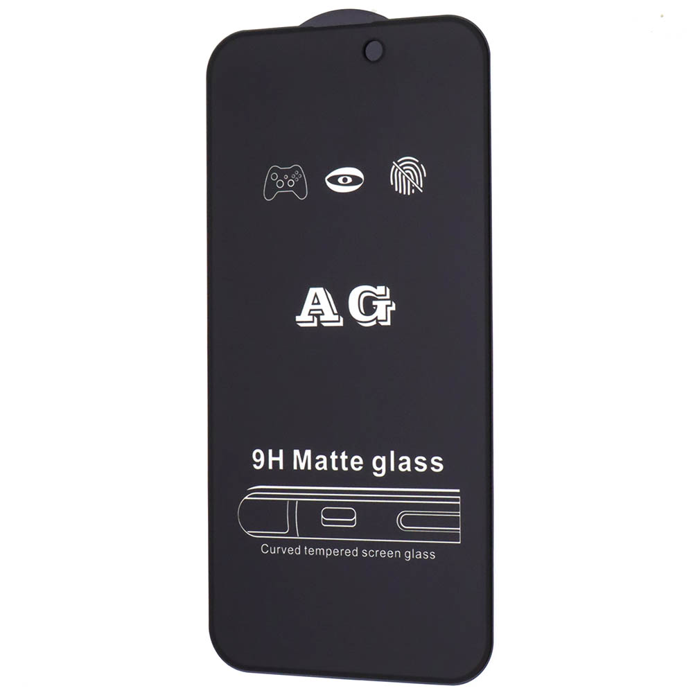 Защитное стекло AG Matte Glass для APPLE iPhone iPhone 14 Pro, матовое, цвет окантовки черный