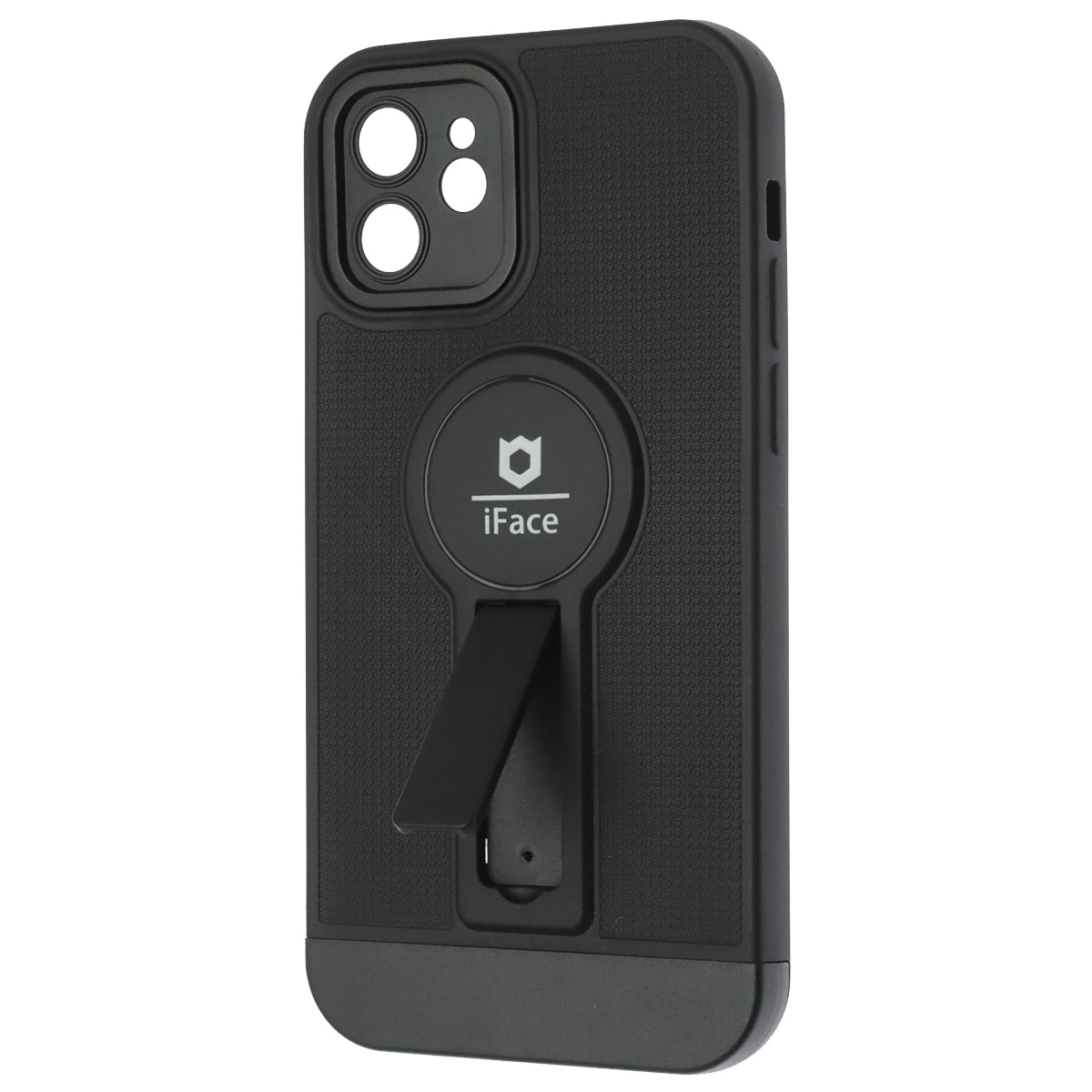Чехол накладка iFace для APPLE iPhone 12 (6.1), силикон, защита камеры, выдвижная подставка, цвет черный