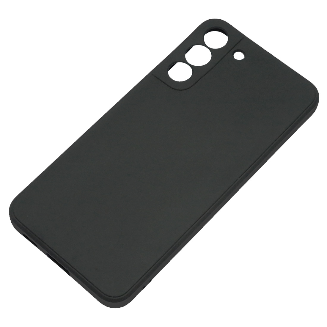 Чехол накладка для SAMSUNG Galaxy S22 Plus, силикон, бархат, цвет черный