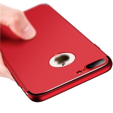 Чехол накладка для APPLE iPhone 7, 8 Plus, силикон, вырез под логотип, цвет красный.