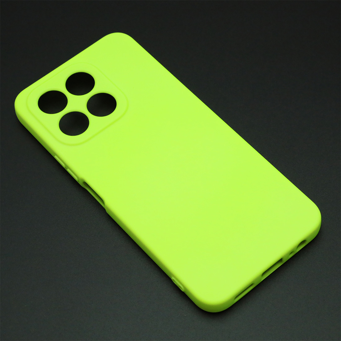 Чехол накладка NANO для Honor X6b 4G, защита камеры, силикон, бархат, цвет салатовый
