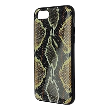 Чехол накладка для APPLE iPhone 7, iPhone 8, iPhone SE 2020, силикон, глянцевый, рисунок Темная кожа кобры