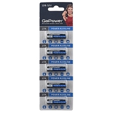 Батарейка GOPOWER LR27 / A27 / MN27 BL5 Alkaline 12V Батарейка GOPOWER LR27 / A27 / MN27 BL5 Alkaline 12V