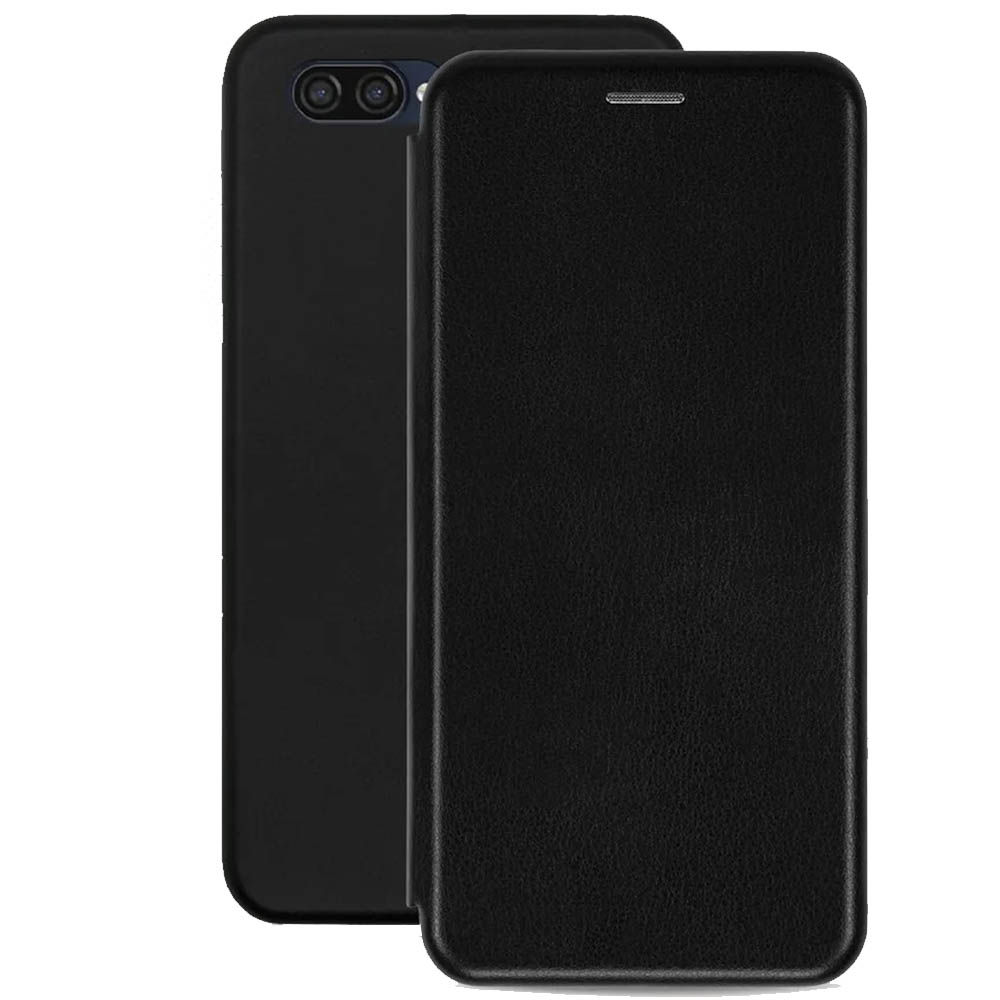 Чехол книжка STYLISH для OPPO A12, A5s, экокожа, визитница, цвет черный Чехол книжка STYLISH для OPPO A12, A5s, экокожа, визитница, цвет черный