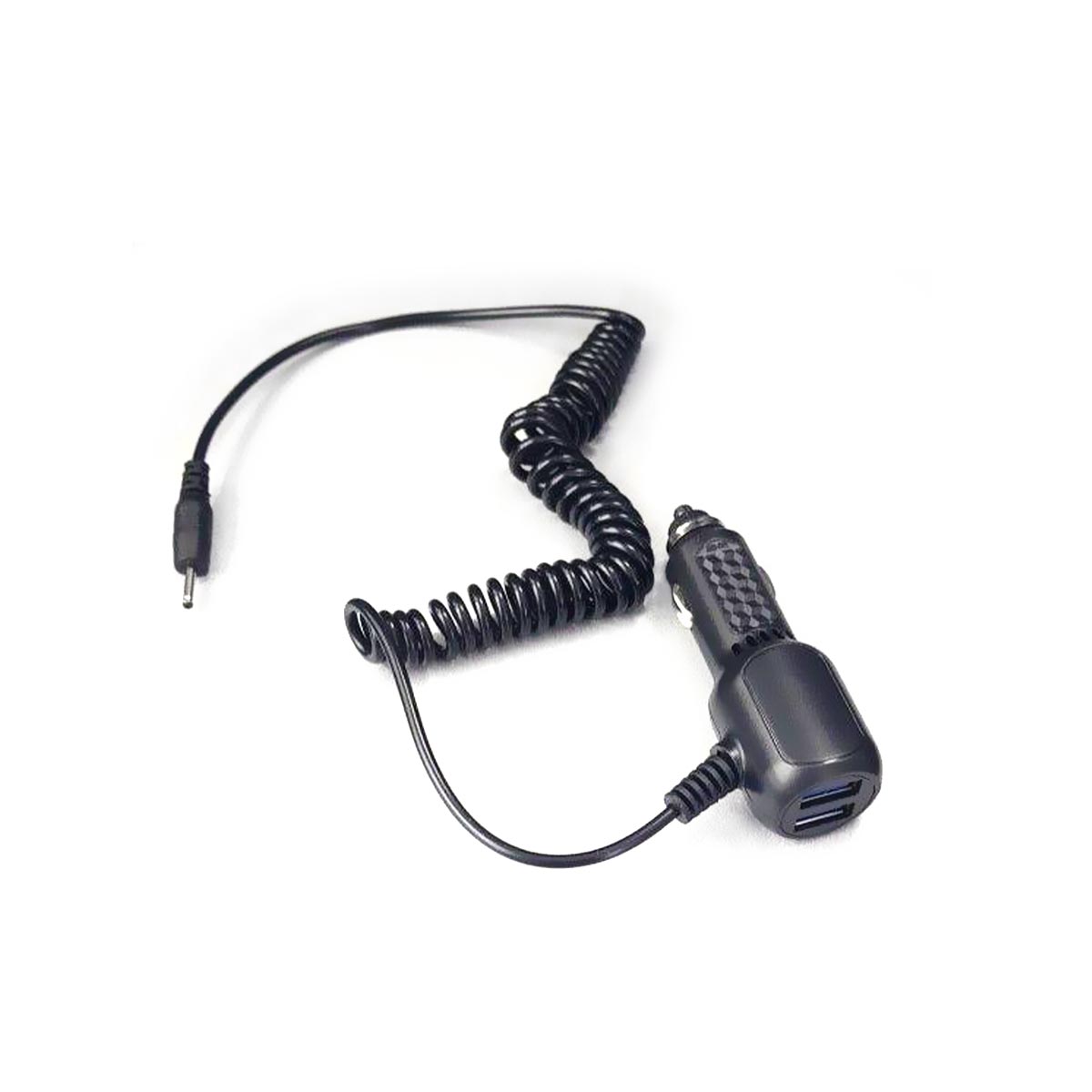 АЗУ (Автомобильное зарядное устройство) SY-14, 2 USB - 5V/2.1A, штекер 2.5x0.7, витой кабель, цвет черный
