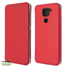 Чехол книжка STYLISH для XIAOMI Redmi Note 9, Redmi 10X 4G, экокожа, визитница, цвет красный.