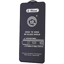 Защитное стекло 6D G-Rhino для Realme 12 4G, Realme 12 Plus 5G, цвет окантовки черный Защитное стекло 6D G-Rhino для Realme 12 4G, Realme 12 Plus 5G, цвет окантовки черный