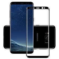 Защитная антишоковая плёнка 5D Nano Antishock для SAMSUNG Galaxy S9 (SM-G960), цвет канта чёрный MONARCH.
