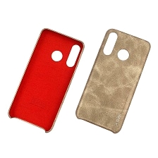 Чехол накладка X-Level VINTAGE для HUAWEI Honor P30 Lite, Nova 4E, экокожа, силикон, цвет золотистый.