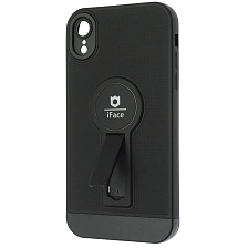 Чехол накладка iFace для APPLE iPhone XR, силикон, защита камеры, выдвижная подставка, цвет черный