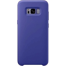 Чехол накладка Silicon Cover для SAMSUNG Galaxy S8 Plus (SM-G955), силикон, бархат, цвет синий