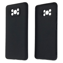 Чехол накладка NANO для XIAOMI POCO X3, POCO X3 Pro, силикон, бархат, цвет черный