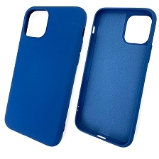 Чехол накладка для APPLE iPhone 11 Pro 2019, силикон, цвет темно синий.