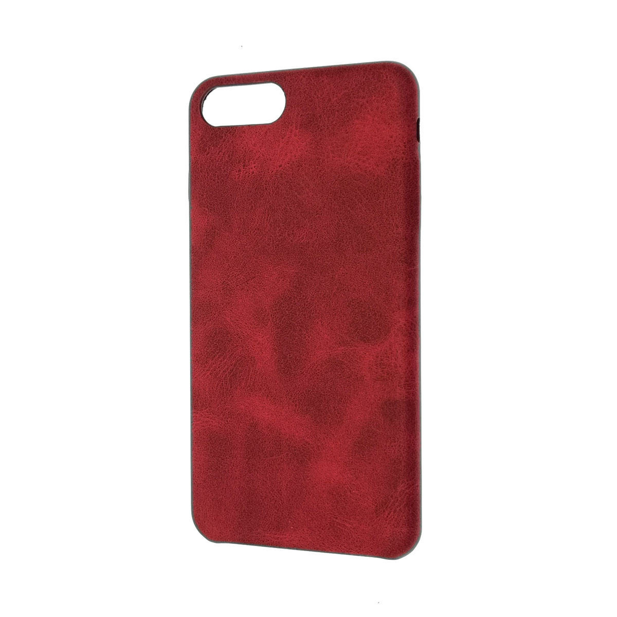 Чехол накладка для APPLE iPhone 7 Plus, 8 Plus, экокожа, пластик, цвет красный.
