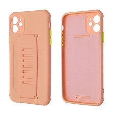 Чехол накладка LADDER NANO для APPLE iPhone 11, силикон, держатель, цвет светло коралловый