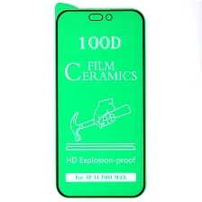 Защитное стекло 100D Ceramics для APPLE iPhone 14 Pro Max (6.7"), цвет окантовки черный