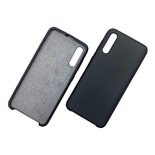 Чехол накладка Silicon Cover для SAMSUNG Galaxy A50 (SM-A505), A30s (SM-A307), A50s (SM-A507), силикон, бархат, цвет черный.