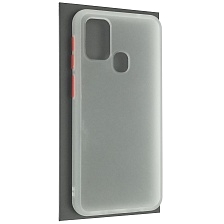 Чехол накладка SKIN SHELL для SAMSUNG Galaxy M31 (SM-M315), силикон, пластик, цвет окантовки белый