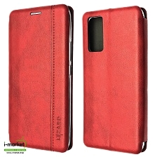 Чехол книжка LIZARD для HUAWEI Honor 30 (BMH-AN10), экокожа, визитница, цвет красный.