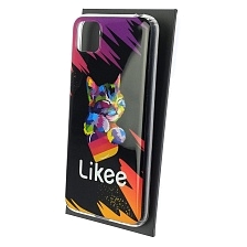 Чехол накладка Vinil для HUAWEI Honor 9S (DUA-LX9), Y5P 2020, силикон, рисунок Likee Cat, цвет черный