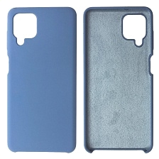 Чехол накладка Silicon Cover для SAMSUNG Galaxy A12 (SM-A125), силикон, бархат, цвет синий