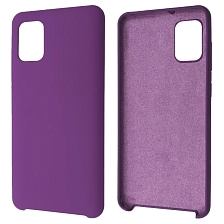 Чехол накладка Silicon Cover для SAMSUNG Galaxy A31 (SM-A315), силикон, бархат, цвет фиолетовый