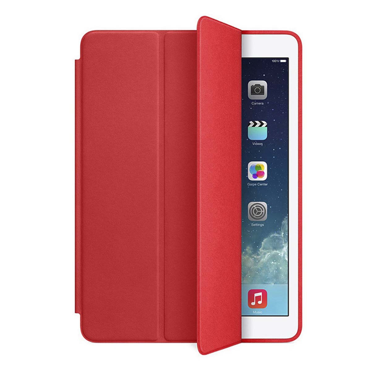 Чехол книжка SMART CASE для APPLE iPad PRO 2018 (11.0"), экокожа, бархат, цвет красный.
