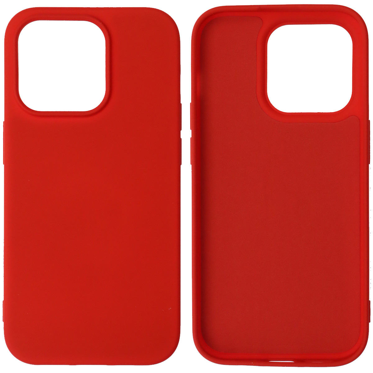 Чехол накладка NANO для iPhone 14 Pro, силикон, бархат, цвет красный