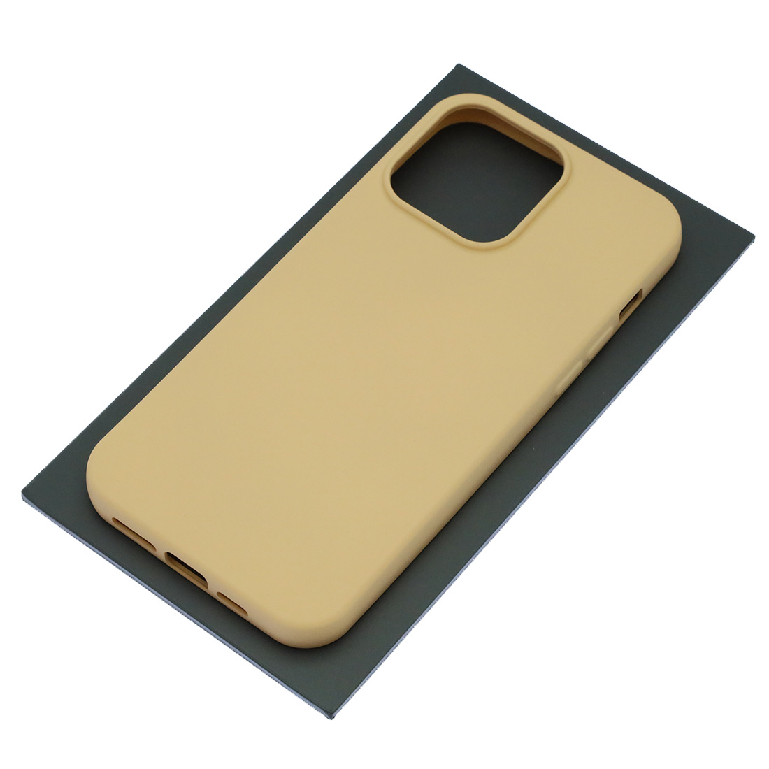 Чехол накладка Silicon Case для APPLE iPhone 15 Pro Max (6.7"), силикон, бархат, цвет молочный