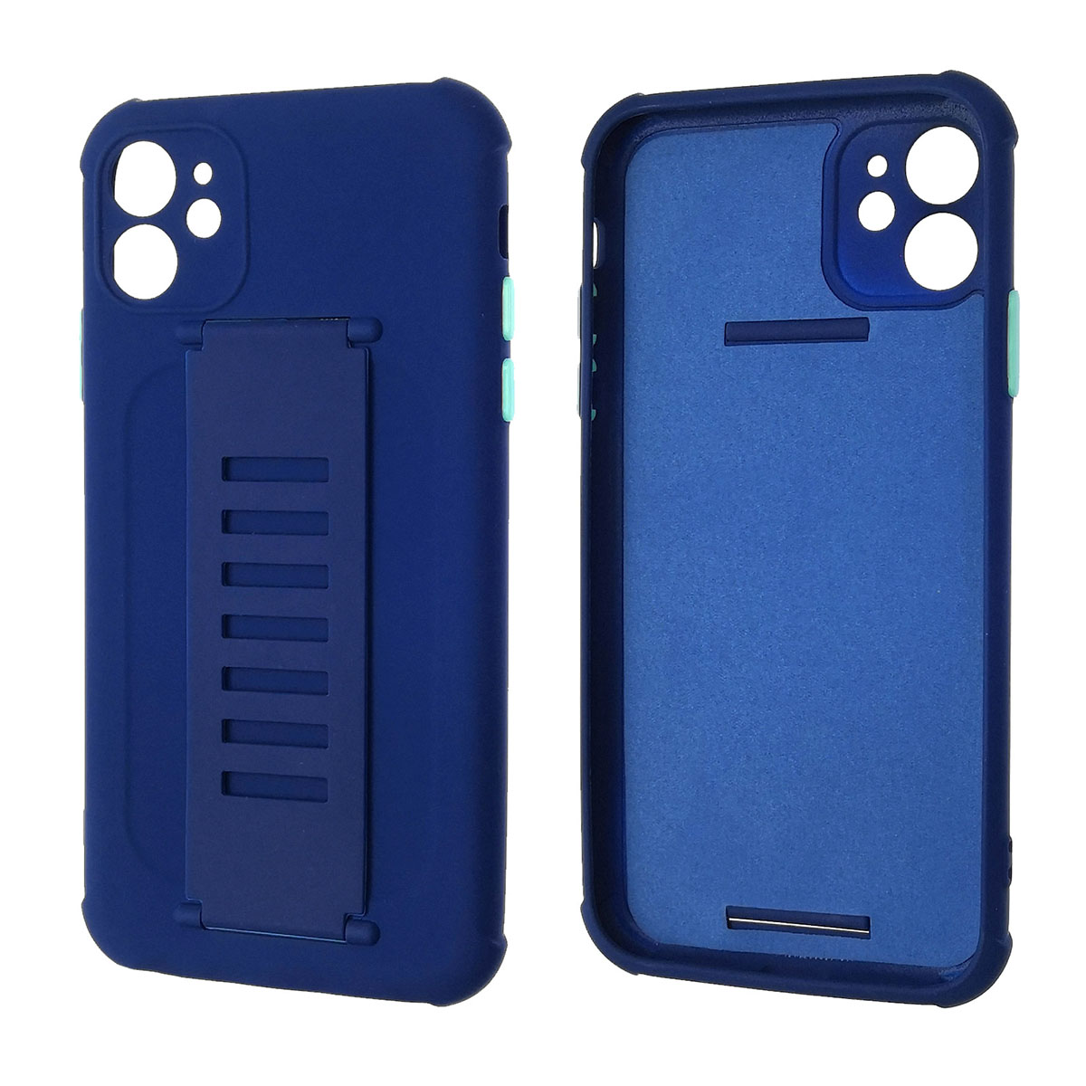 Чехол накладка LADDER NANO для APPLE iPhone 11, силикон, держатель, цвет темно синий