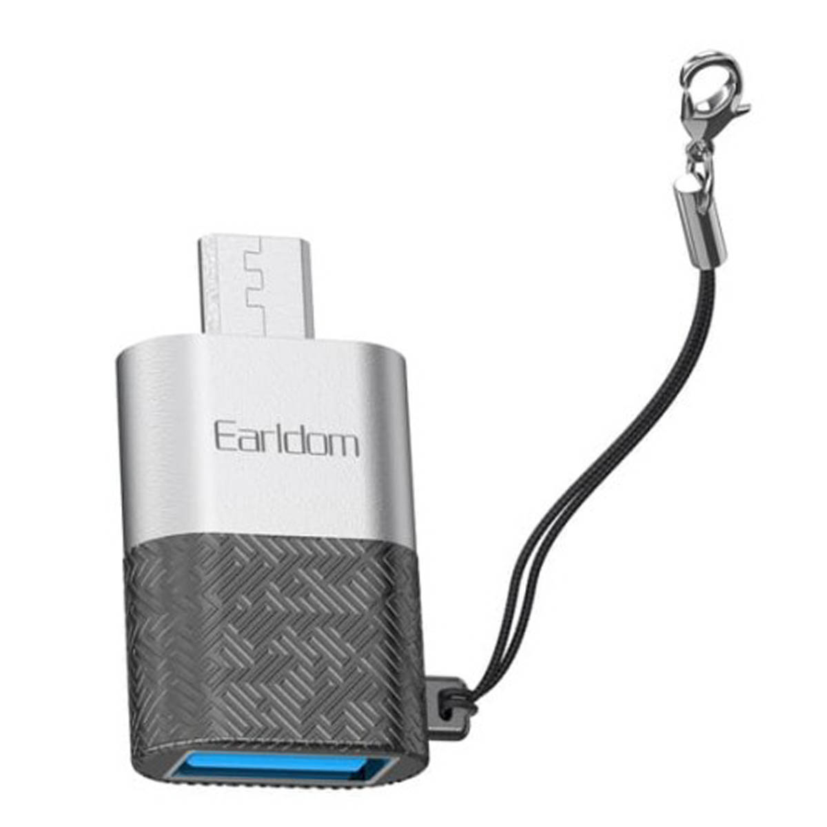 OTG переходник, адаптер EARLDOM ET-OT73 с micro USB на USB 3.0, цвет черный