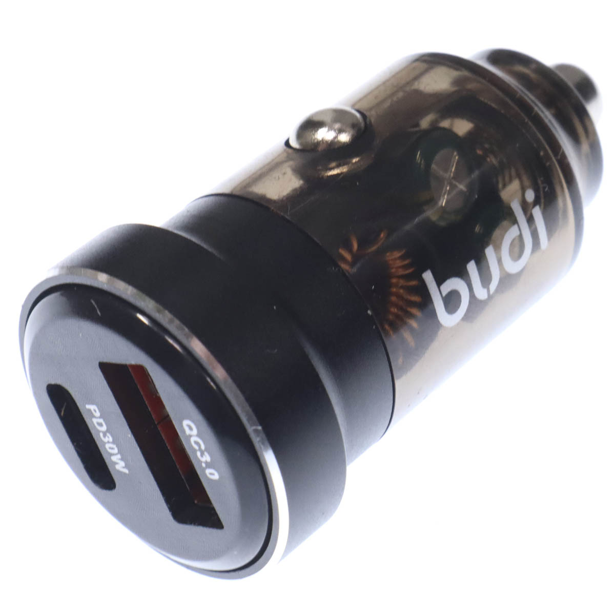 АЗУ (Автомобильное зарядное устройство) BUDI CC633B, 30W, 1*USB Type C, 1*USB, цвет черный