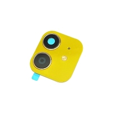 Наклейка на камеру для APPLE iPhone XR (6.1") имитация APPLE iPhone 11 (6.1"), стекло, металл, цвет желтый
