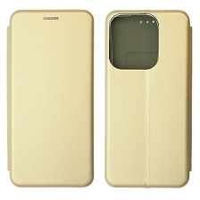 Чехол книжка STYLISH для TECNO Spark 10, TECNO Spark 10C, экокожа, визитница, цвет золотистый
